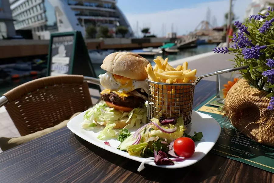 The Hendrix burger with fries and salad