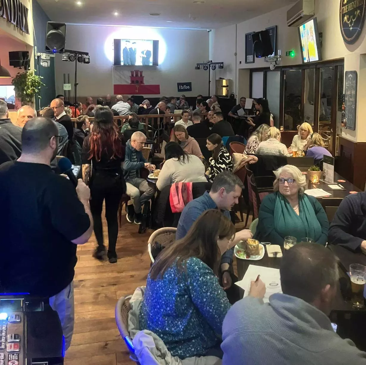 A wide angle shot capturing inside of The Hendrix with a full house on our weekly Charity Quiz Night