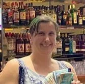 Headshot of a happy customer after winning the quiz prize