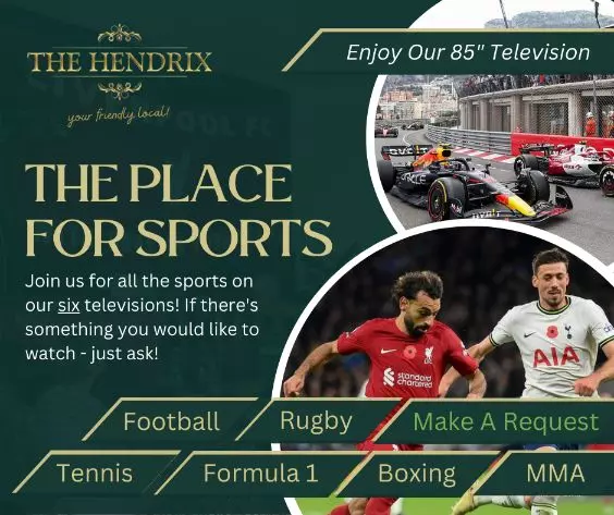 Social Media Advert: Watch sports at The Hendrix